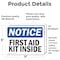 Signmission First Aid Kit Inside, 7 in W x Rectangle, Vinyl Decal OS-2PACK-NS-D-57-L-12738 - alternate 2